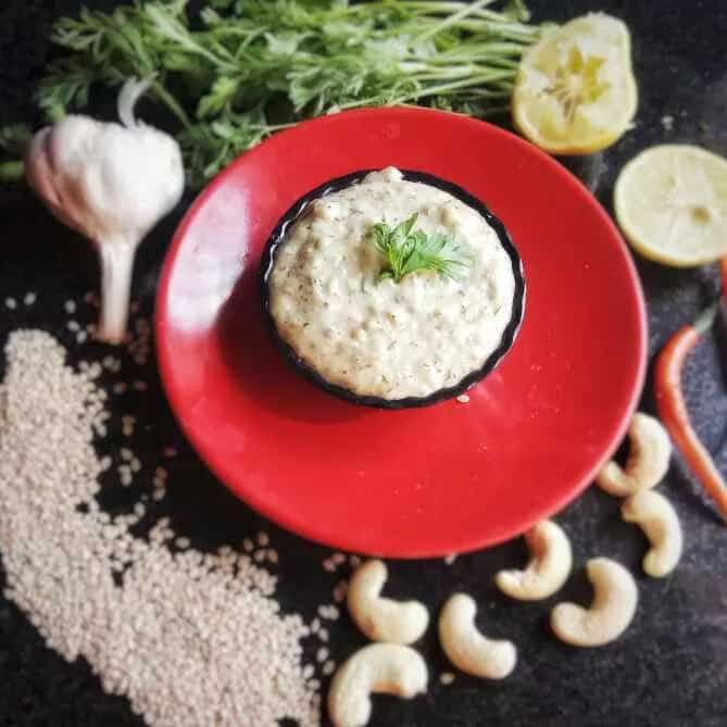 How to make Sesame And Garlic Dip Recipe