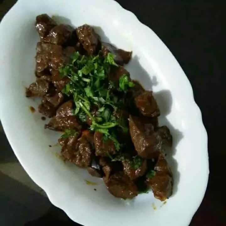How to make Spicy Mutton Liver Recipe
