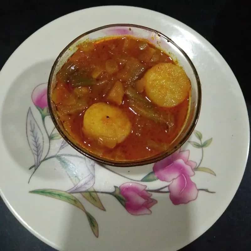 How to make Spring Onion And Sweetpotato Sabji Recipe