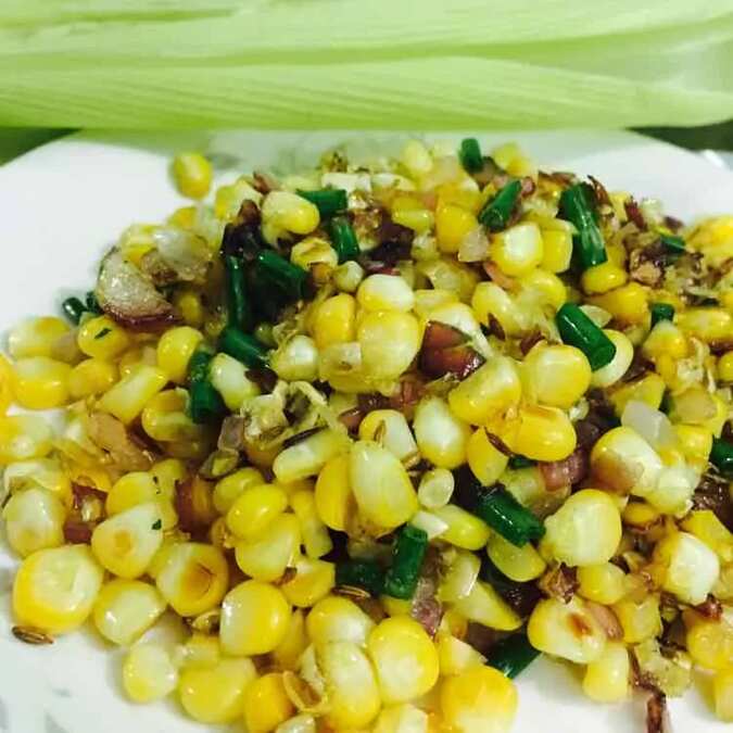 Sweet corn stir fry