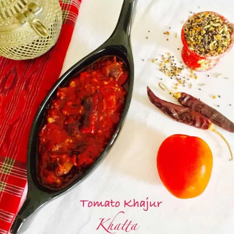 How to make Tomato Khajur Khatta/sweet Tomato Chutney With Dates Recipe