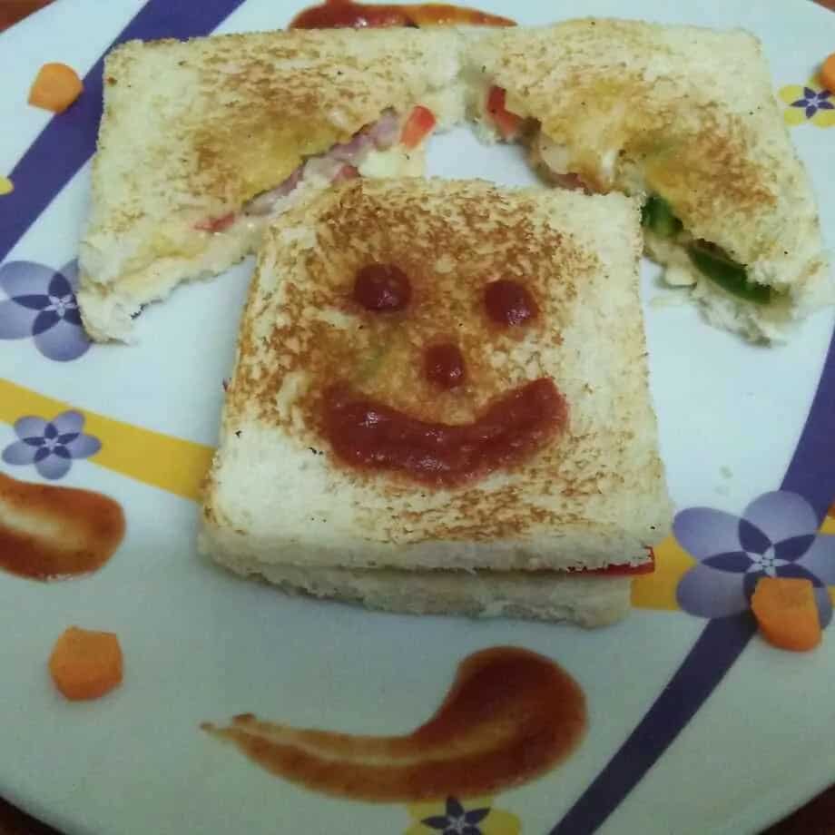 How to make Veg Mayonnaise Sandwich Recipe