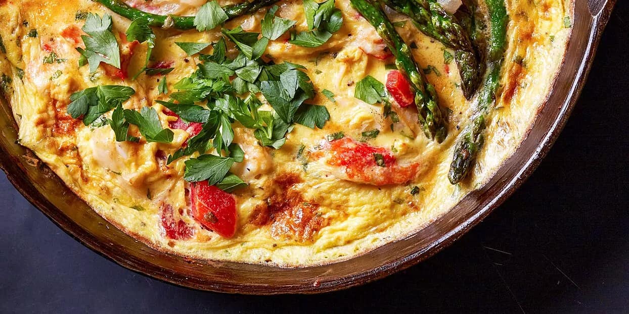 How to make Crab And Asparagus Frittata Recipe