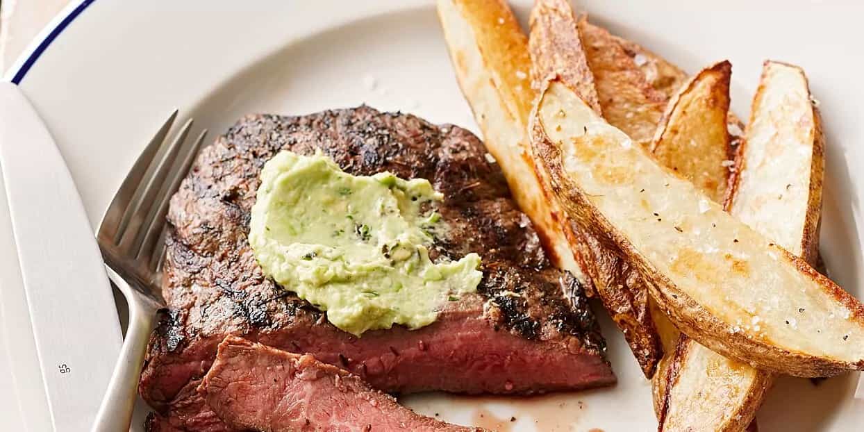 How to make Flatiron Steaks With Avocado Butter Recipe