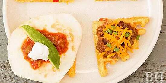 Savory Corn Waffles 4 Ways