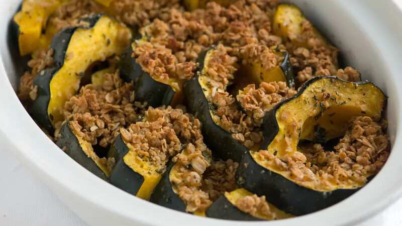 Granola Crusted Acorn Squash