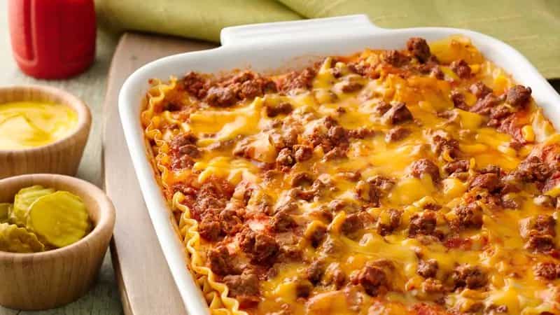 Make Ahead Cheeseburger Lasagna