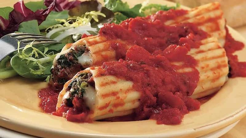 How to make Spinach Pesto Manicotti Recipe