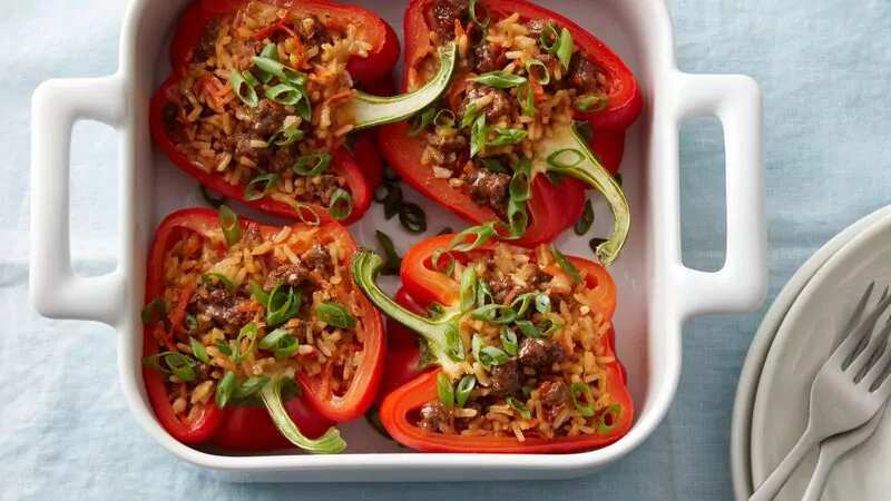 How to make Teriyaki Beef Stuffed Peppers Recipe