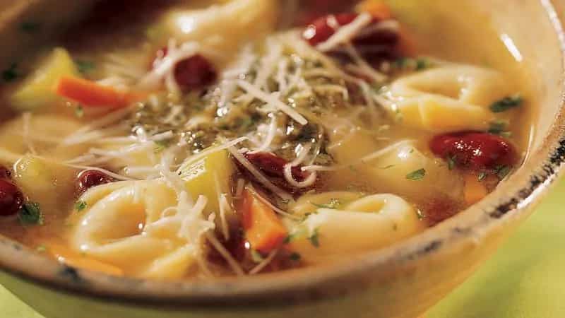 How to make Tortellini, Bean And Pesto Soup Recipe