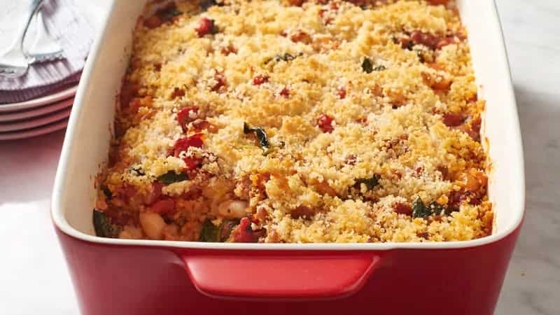 How to make White Bean, Sausage And Spinach Casserole Recipe