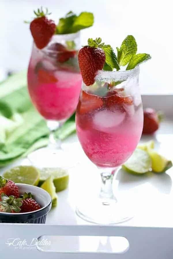 How to make Strawberry Coconut Mojitos Recipe