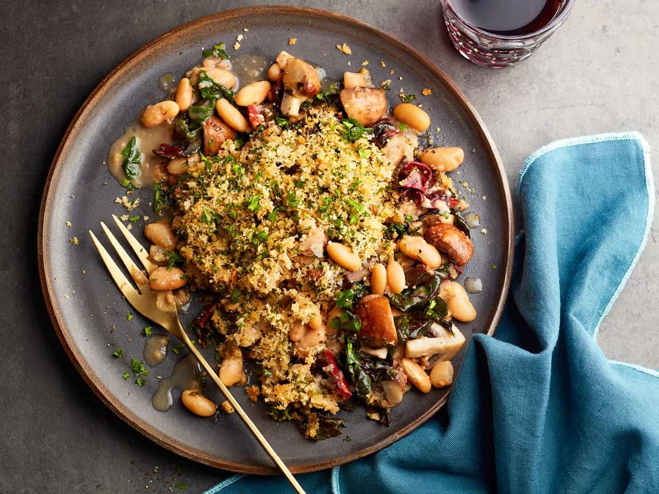 How to make One Pan Mushroom Gratin With White Beans Recipe