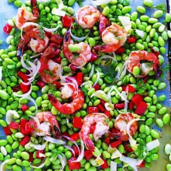 How to make Warm Edamame And Shrimp Salad Recipe