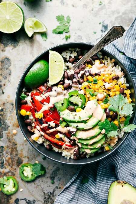 Healthy Mexican Street Corn Burrito Bowls