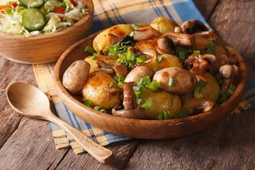 How to make Mushroom Potato Fry Recipe