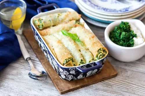How to make Spinach & Ricotta Filled Crepes Recipe