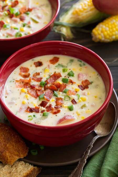 Creamy Ham Potato and Corn Chowder