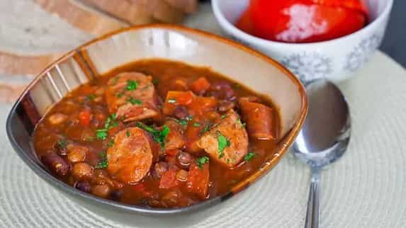 How to make Beans And Sausage Fasole Cu Carnati Recipe