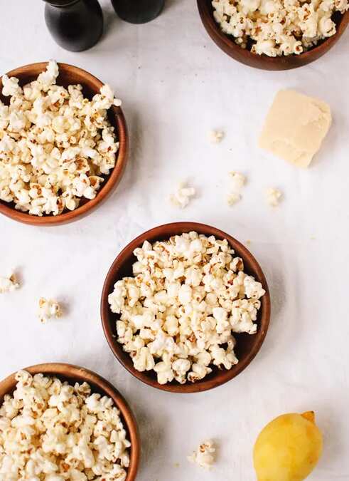 Lemon Parmesan and Black Pepper Popcorn