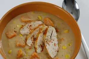 Yam Chicken Corn Chowder