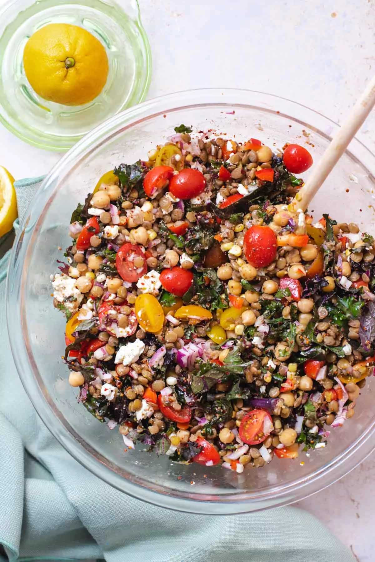 How to make Vegetarian Lentil Salad With Honey Mustard Vinaigrette Recipe
