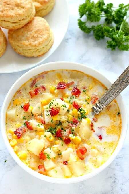 Instant Pot Corn Chowder with Bacon