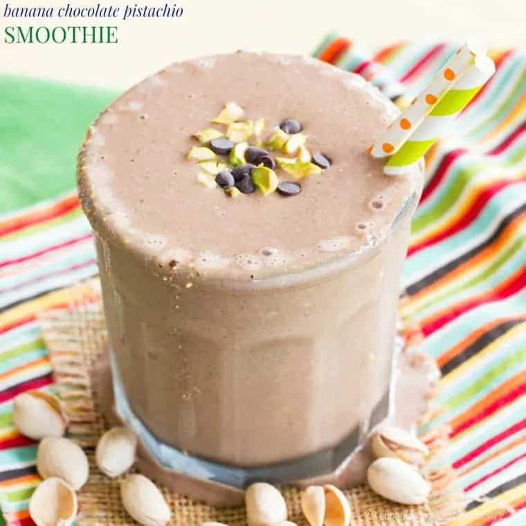 How to make Banana Chocolate Pistachio Smoothie Recipe