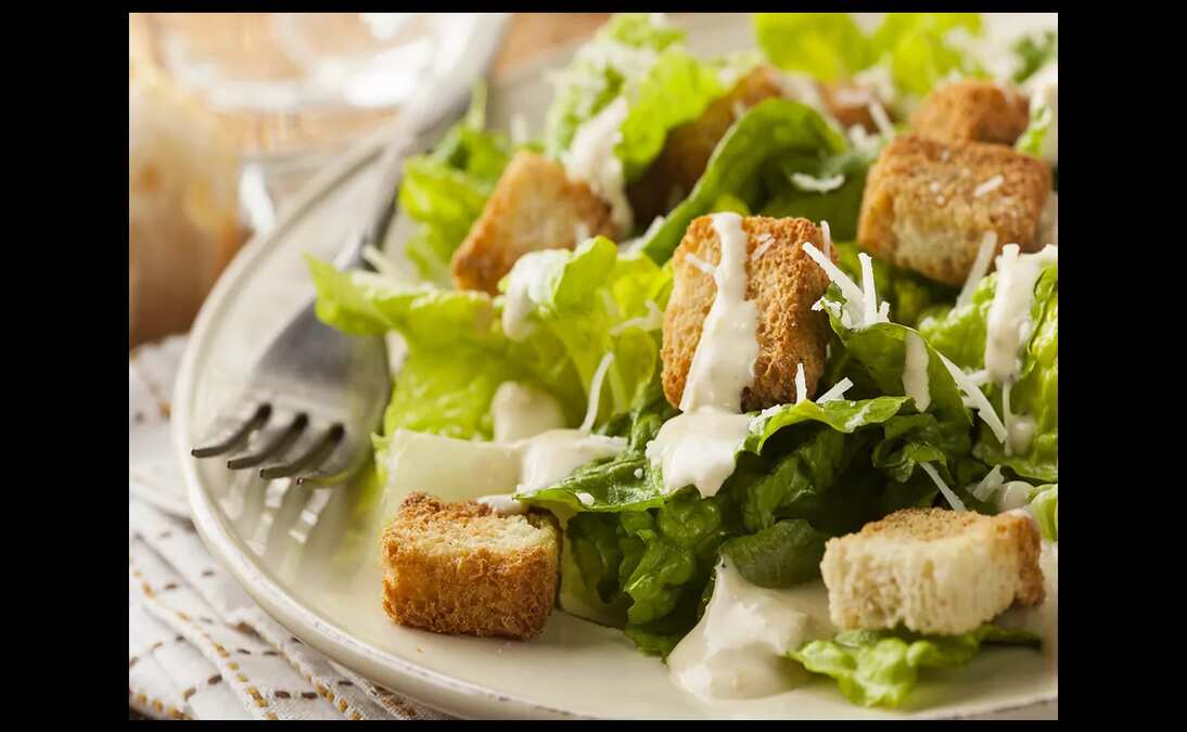 Caesar Style Salad With Rustic Croutons