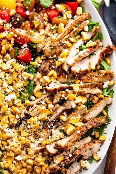 Mexican Street Corn Salad with Grilled Chicken
