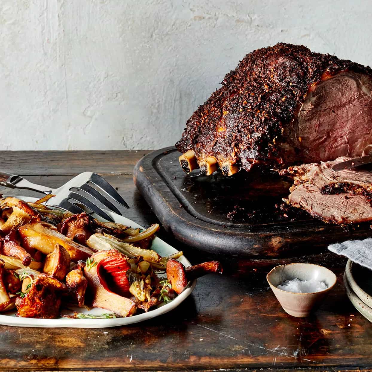 How to make Beef Rib Roast With Mushrooms &amp; Fennel Recipe