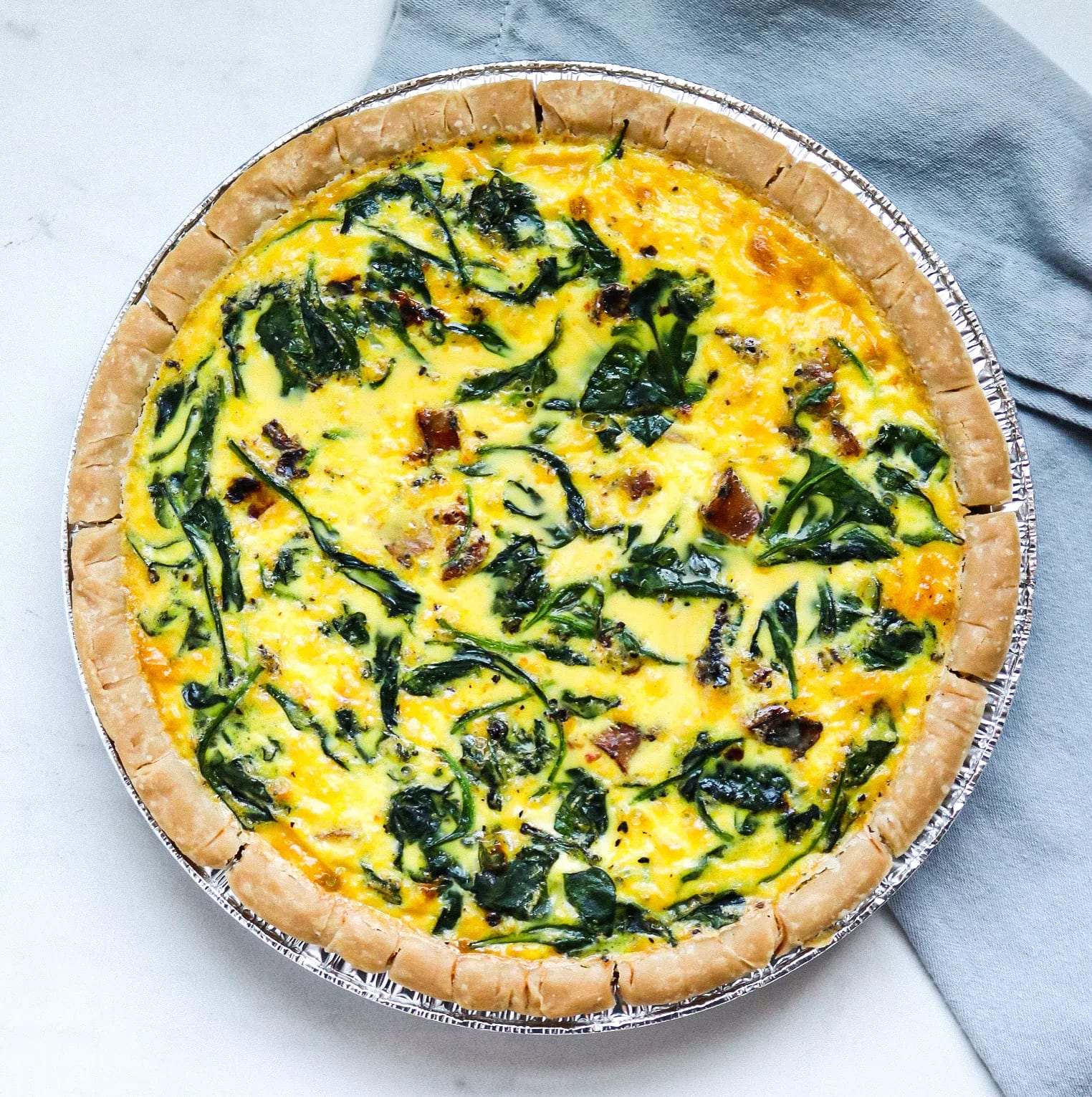 How to make Chicken Sausage & Spinach Quiche Recipe
