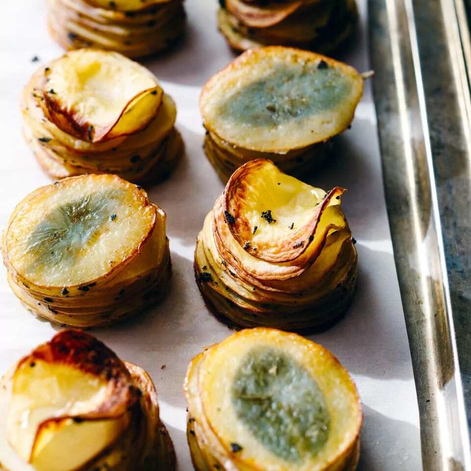 How to make Crispy Potato Stacks With Fresh Sage Recipe