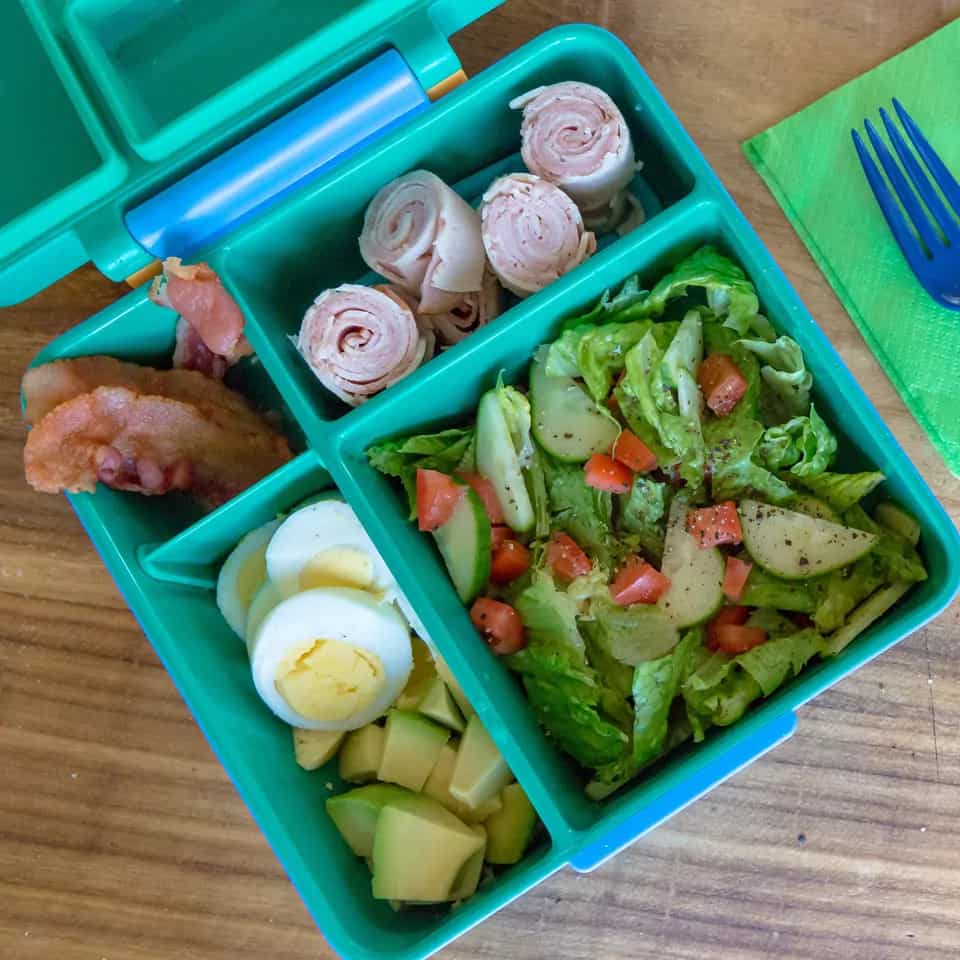 How to make Deconstructed Cobb Salad Bento Lunch Recipe