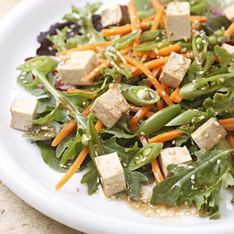 How to make Hoisin-sesame Salad With Baked Tofu Recipe