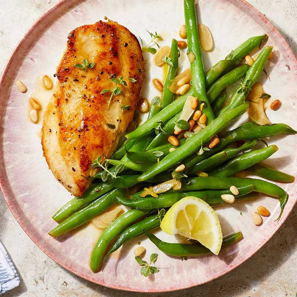 How to make Lemon-garlic Chicken With Green Beans Recipe