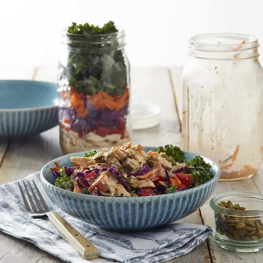 Mason Jar Chicken Salad With Japanese Hibachi Dressing Recipe Mason Jar Chicken Salad With Japanese Hibachi Dressing Recipe