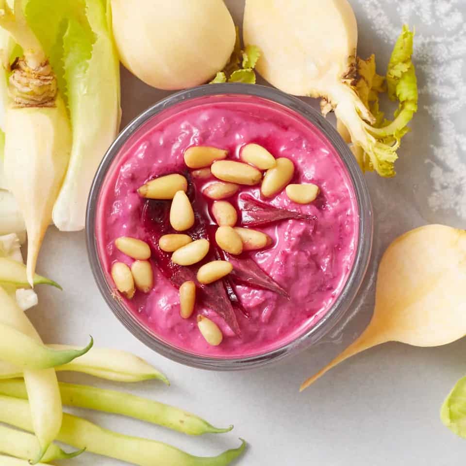 How to make Pomegranate-beet Tahini Dip Recipe