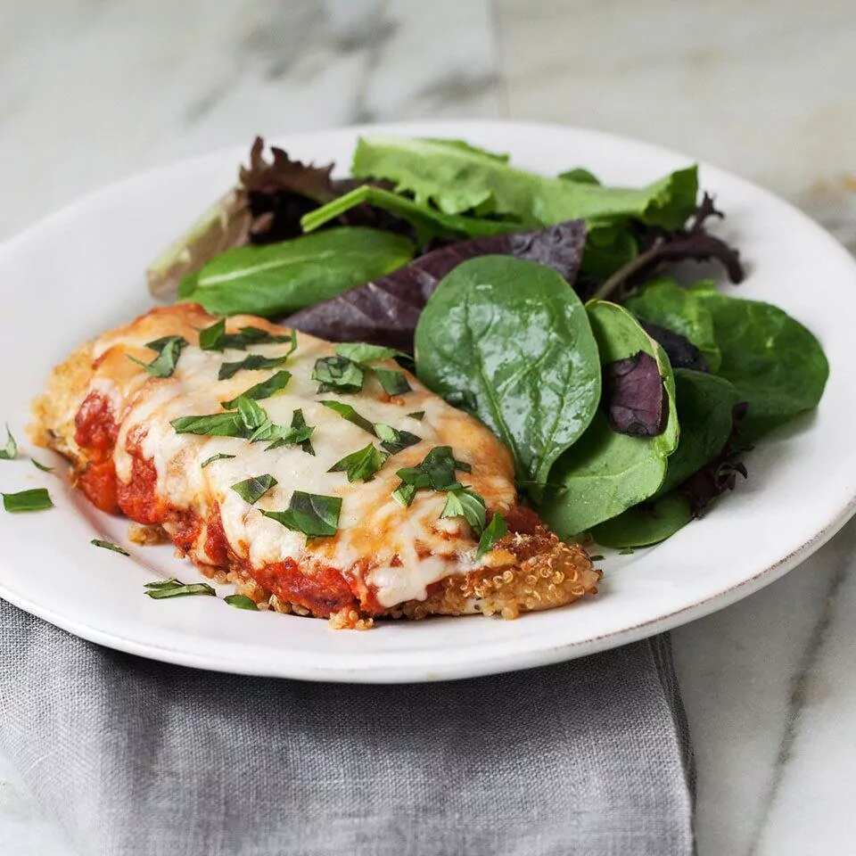 How to make Quinoacrusted Chicken Parmesan Recipe