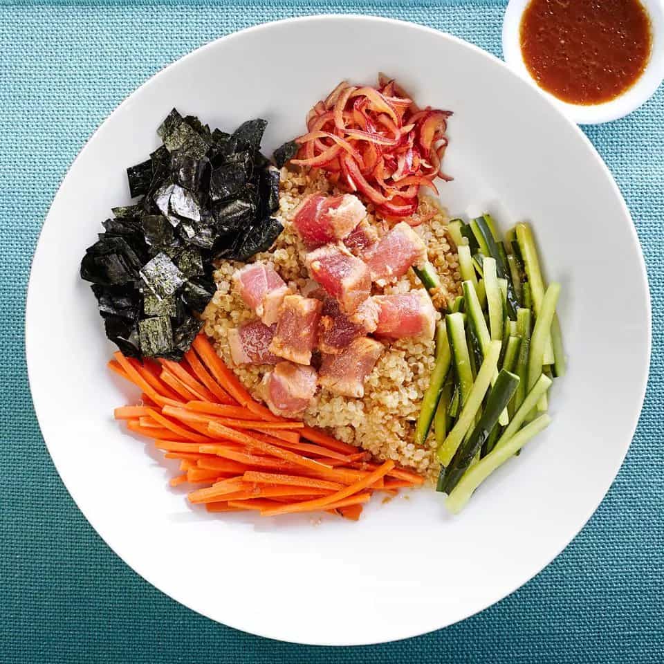 How to make Seared Tuna Tataki Quinoa Bowl Recipe