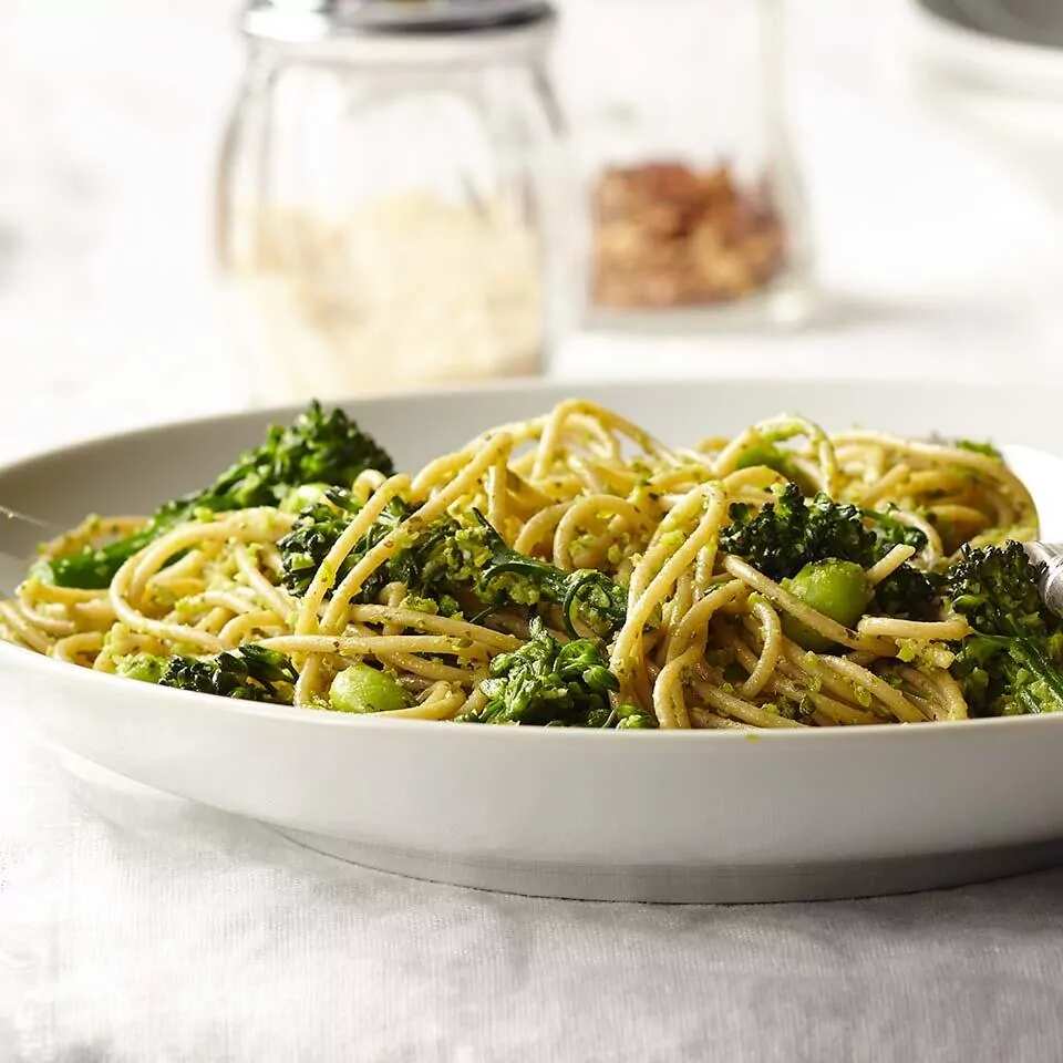 How to make Spaghetti With Broccolini Pesto Recipe