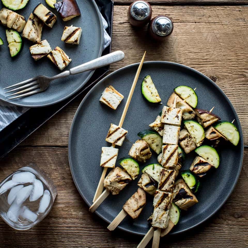 How to make Tofu Kebabs With Zucchini & Eggplant Recipe