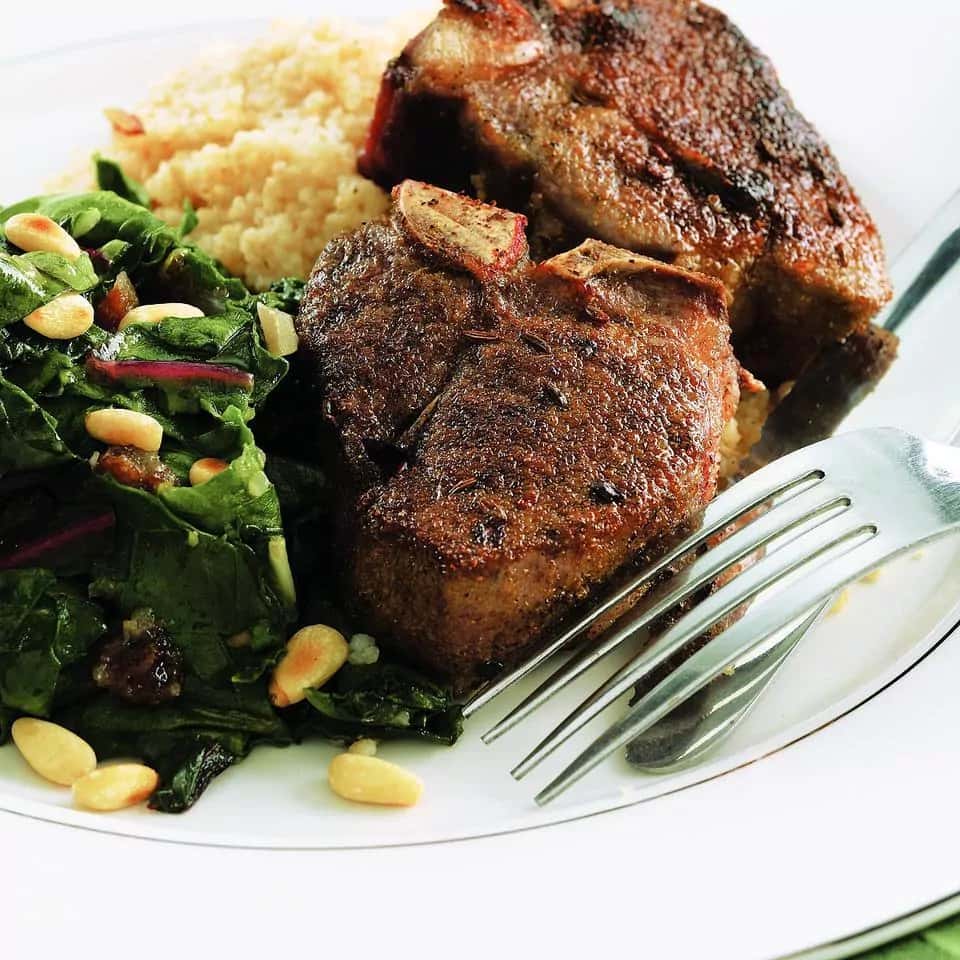 How to make Tunisian Spiced Lamb Chops &amp; Chard Recipe