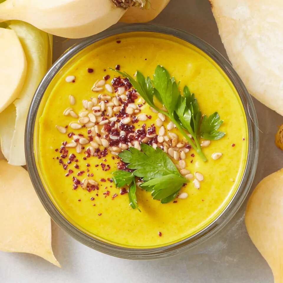 How to make Turmeric-ginger Tahini Dip Recipe