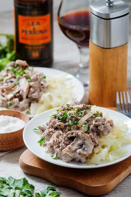 Low Carb Beef Stroganoff