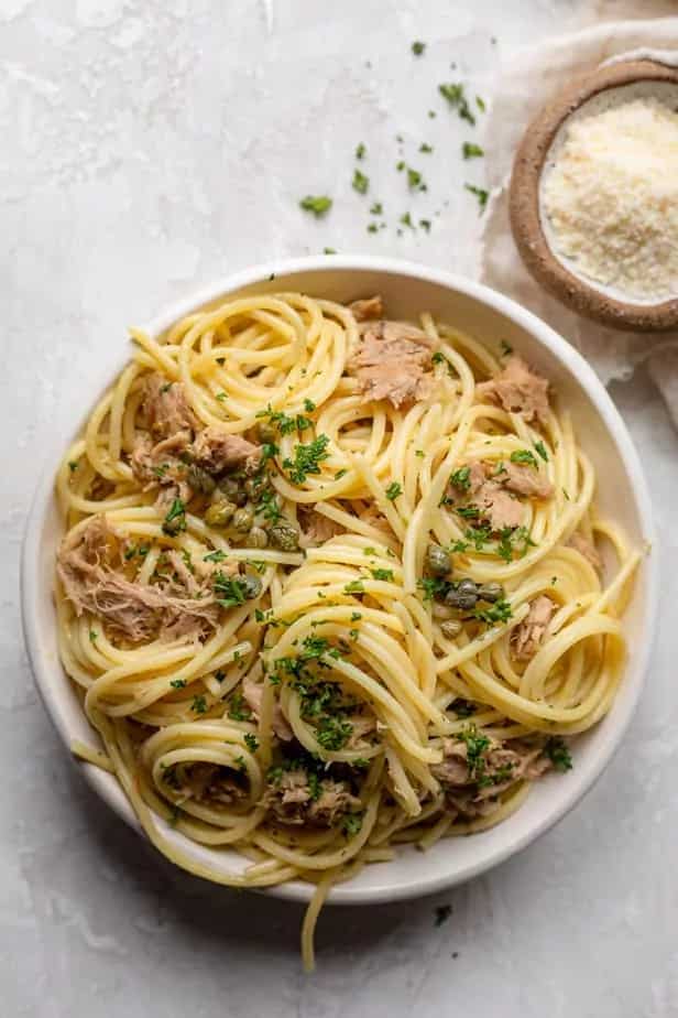 How to make Garlic Lemon Tuna Pasta Recipe