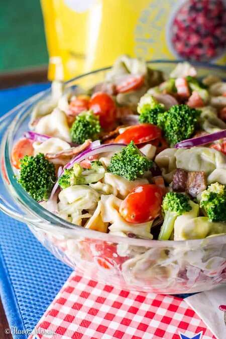 Bacon Broccoli Tortellini Salad