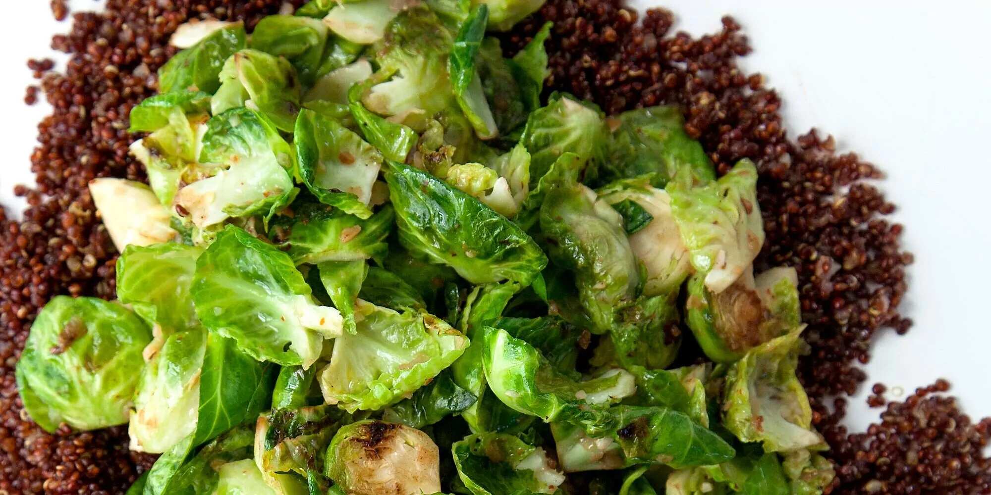 How to make Anchovy Butter Brussels Sprouts With Toasted Quinoa Recipe
