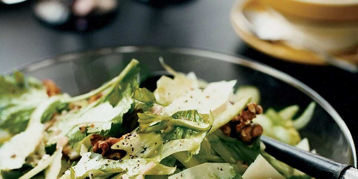 Celery Salad With Walnuts, Dates And Pecorino