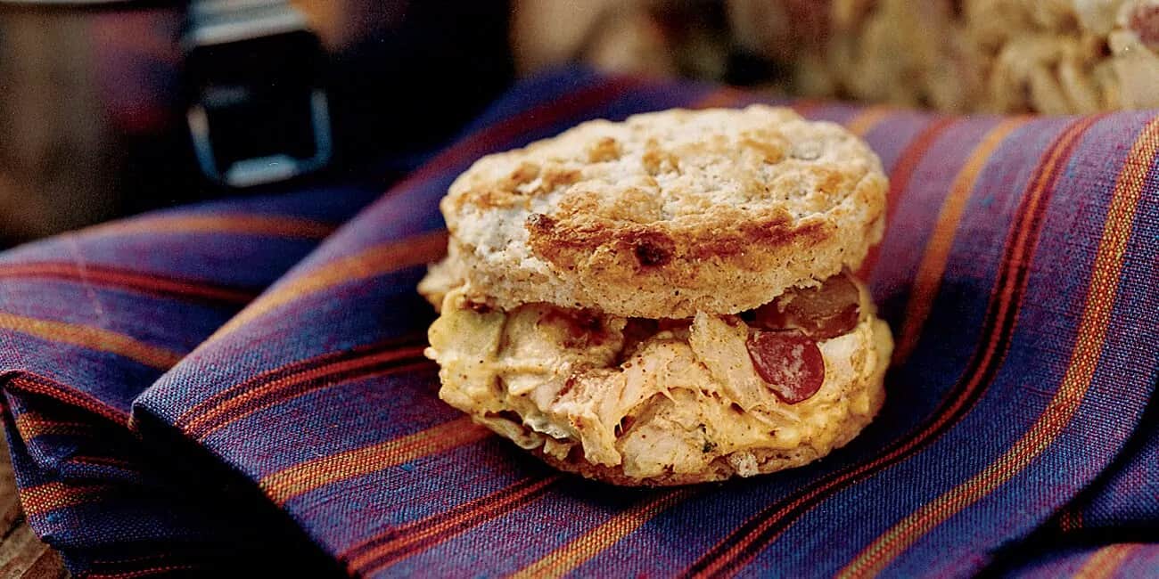 How to make Curried Chicken Salad With Garam Masala Biscuits Recipe